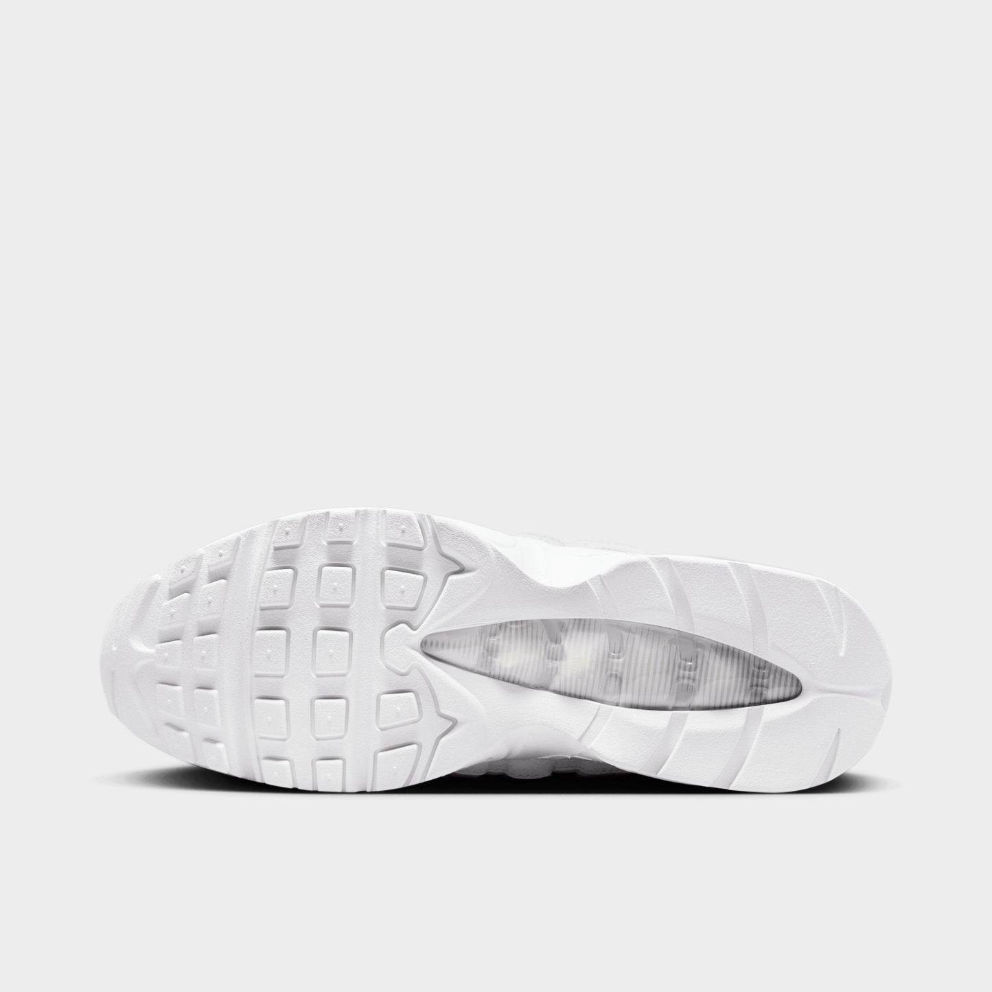 Men's Nithtke Air Max 95 Big Bubble Scorpion Casual Shoes - Part 2 - White/White/Pure Platinum/White - Bottom view