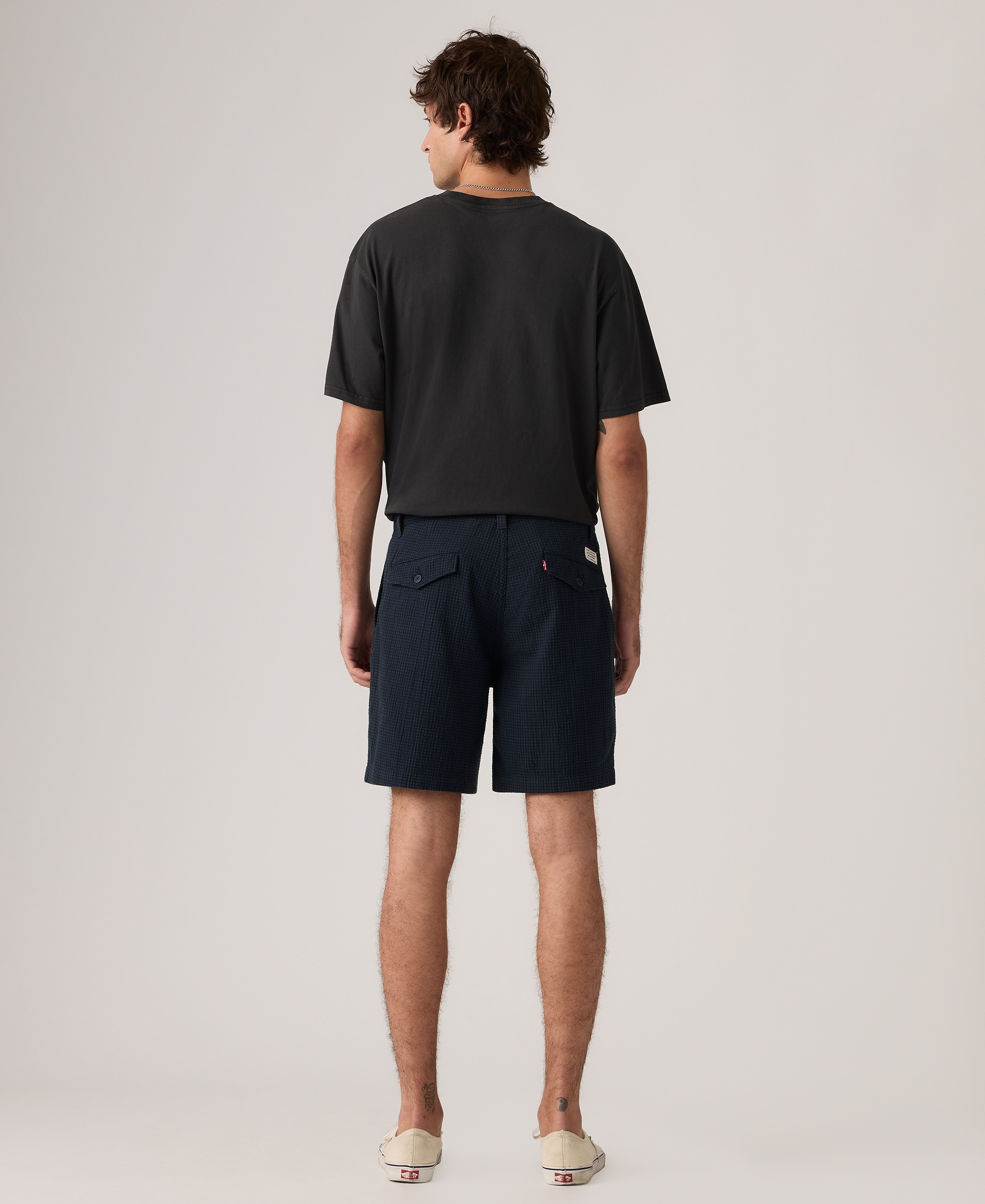 Levi's Premium Men's Authentic Regular-Fit 8" Chino Shorts - Navy Plaid