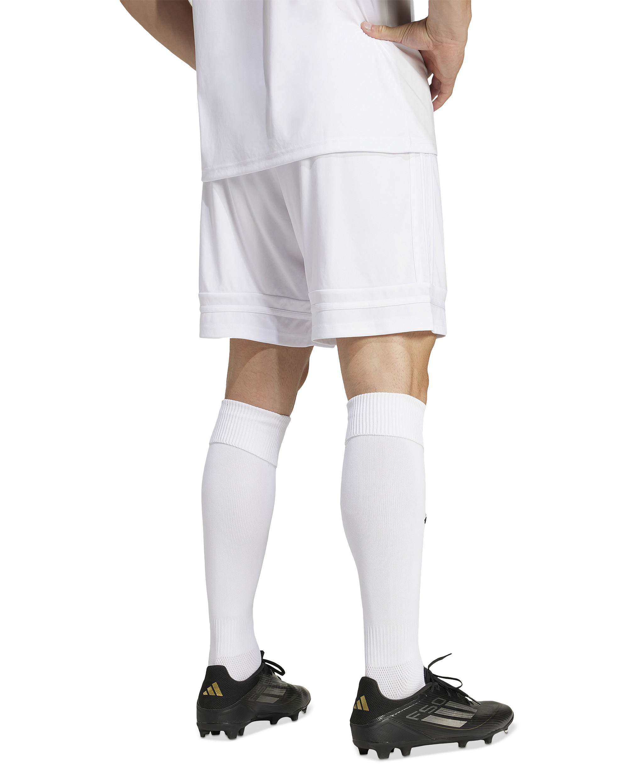 adidas Men's Regular-Fit Squad 25 Logo Shorts - White/whit