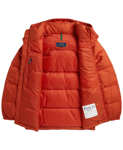 Polo Ralph Lauren Big Boys Ripstop Down Hooded Jacket - Varsity Orange
