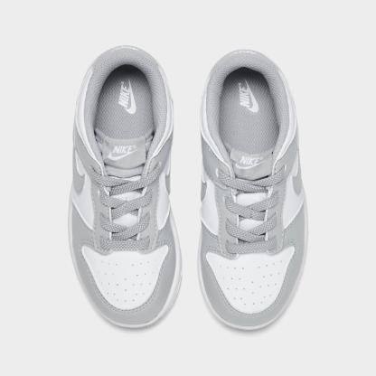 Kids' Toddler Nithtke Dunk Low Casual Shoes - Light Smoke Grey/White - Top view