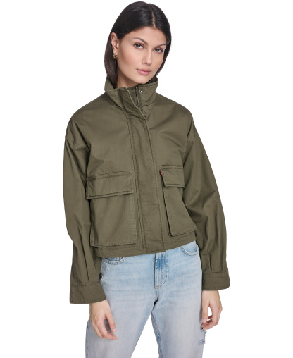 Levi's Women's Cropped Surplus Jacket - Olive