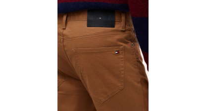 Tommy Hilfiger Men's Denton Straight-Fit Five-Pocket Stretch Twill Pants - Timeless Tawny