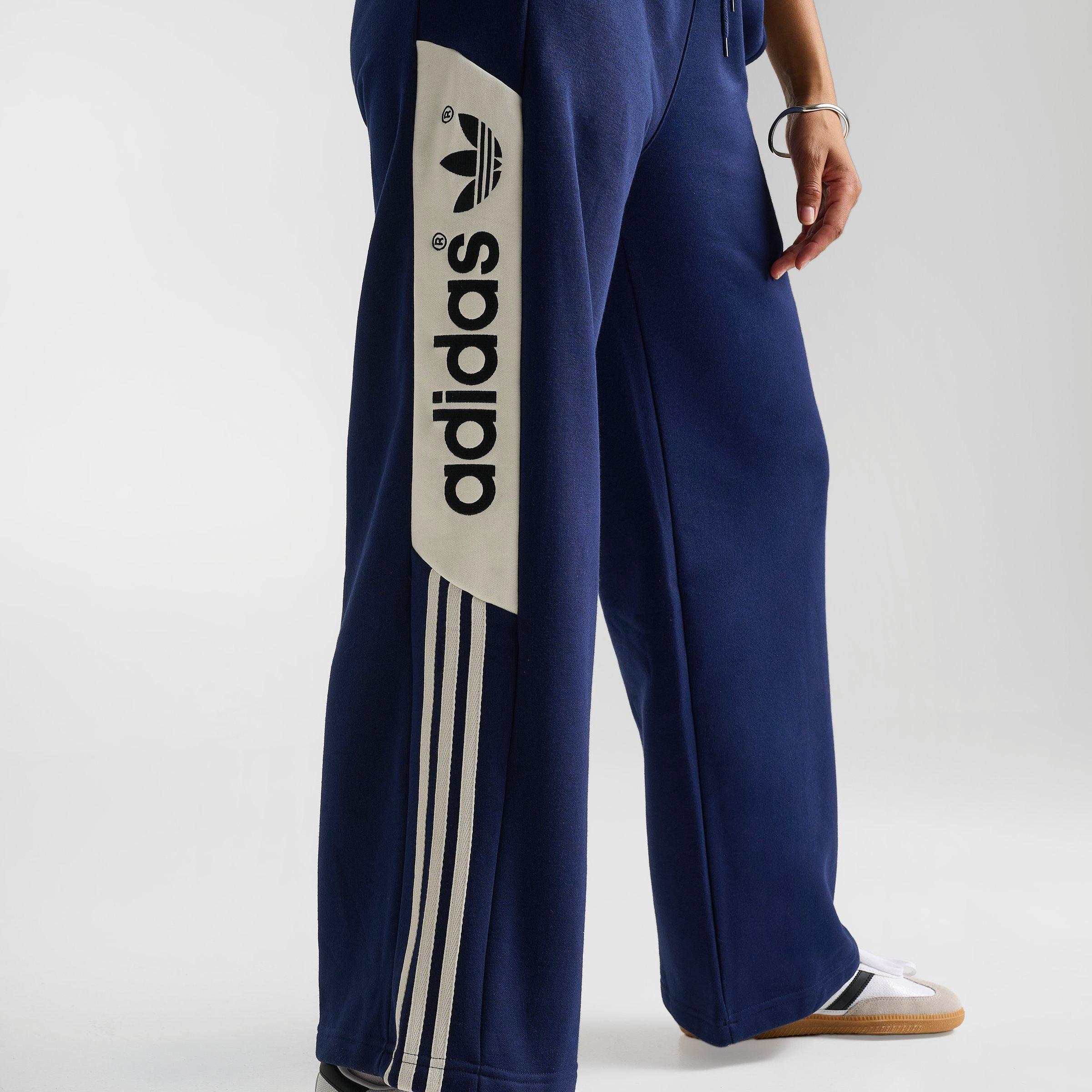Women's adidas Originals adiSignature NY Wide-Leg Sweatpants - Team Navy Blue