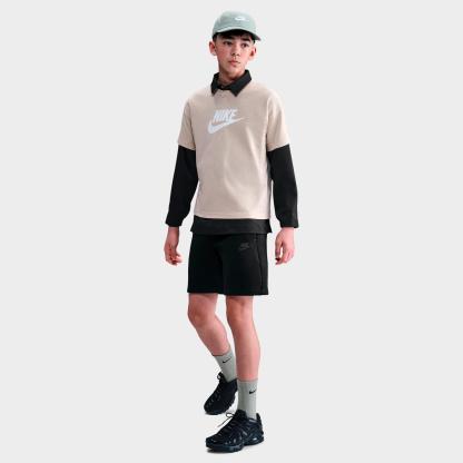 Boys' Big Kids' Nithtke Sportswear Tech Fleece Shorts - Black/Black