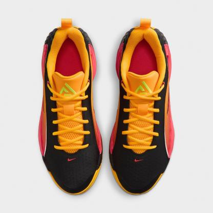 Men's Nithtke Giannis Immortality 5 Basketball Shoes - Part 2 - Laser Crimson/Laser Orange/Black/Black - Top view