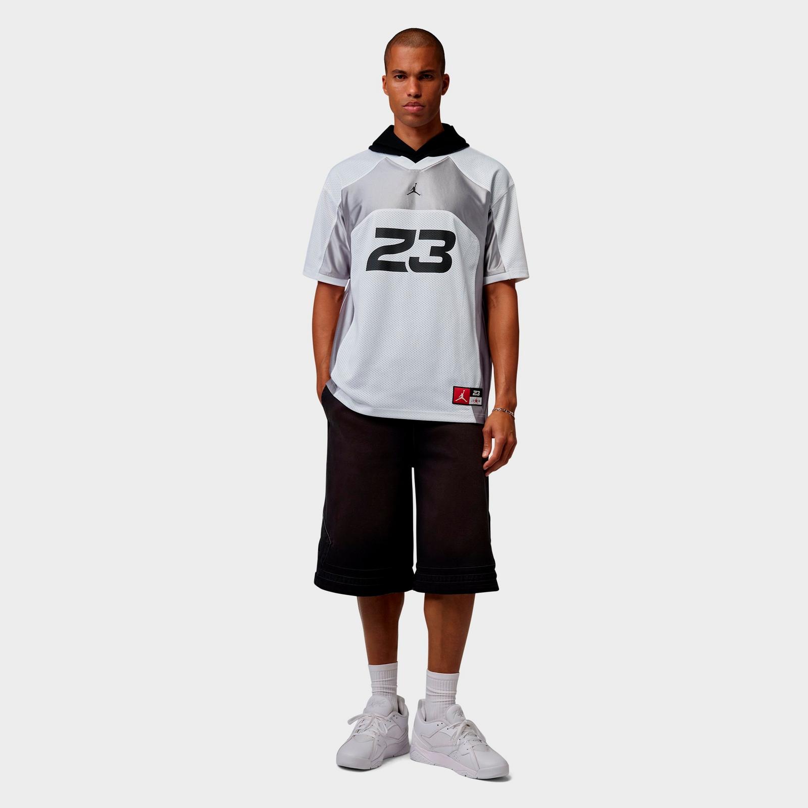 Men's Jordan Flight Football Jersey - blocked paneling and a crossover collar equip a sporty look - view 2