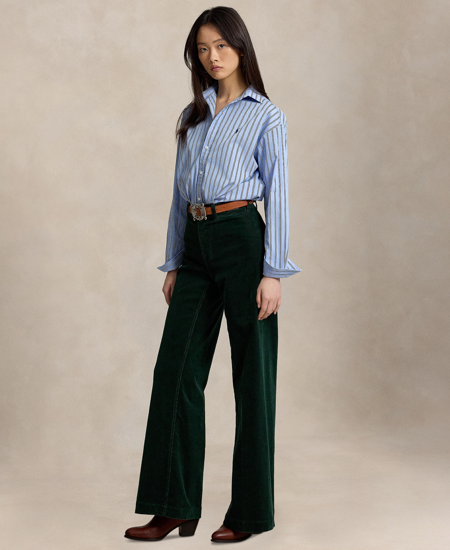 Polo Ralph Lauren Women's Beaton Corduroy Flared Pants - Green