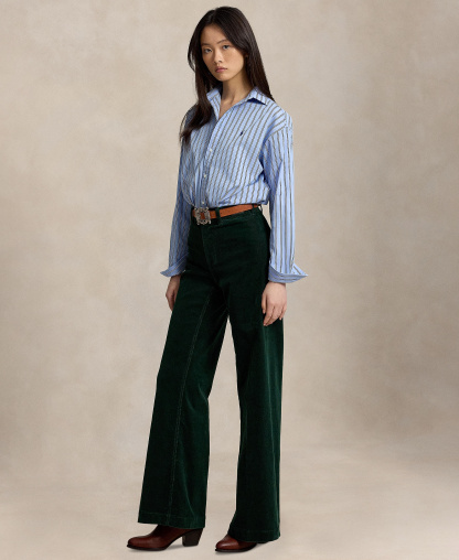 Polo Ralph Lauren Women's Beaton Corduroy Flared Pants - Green