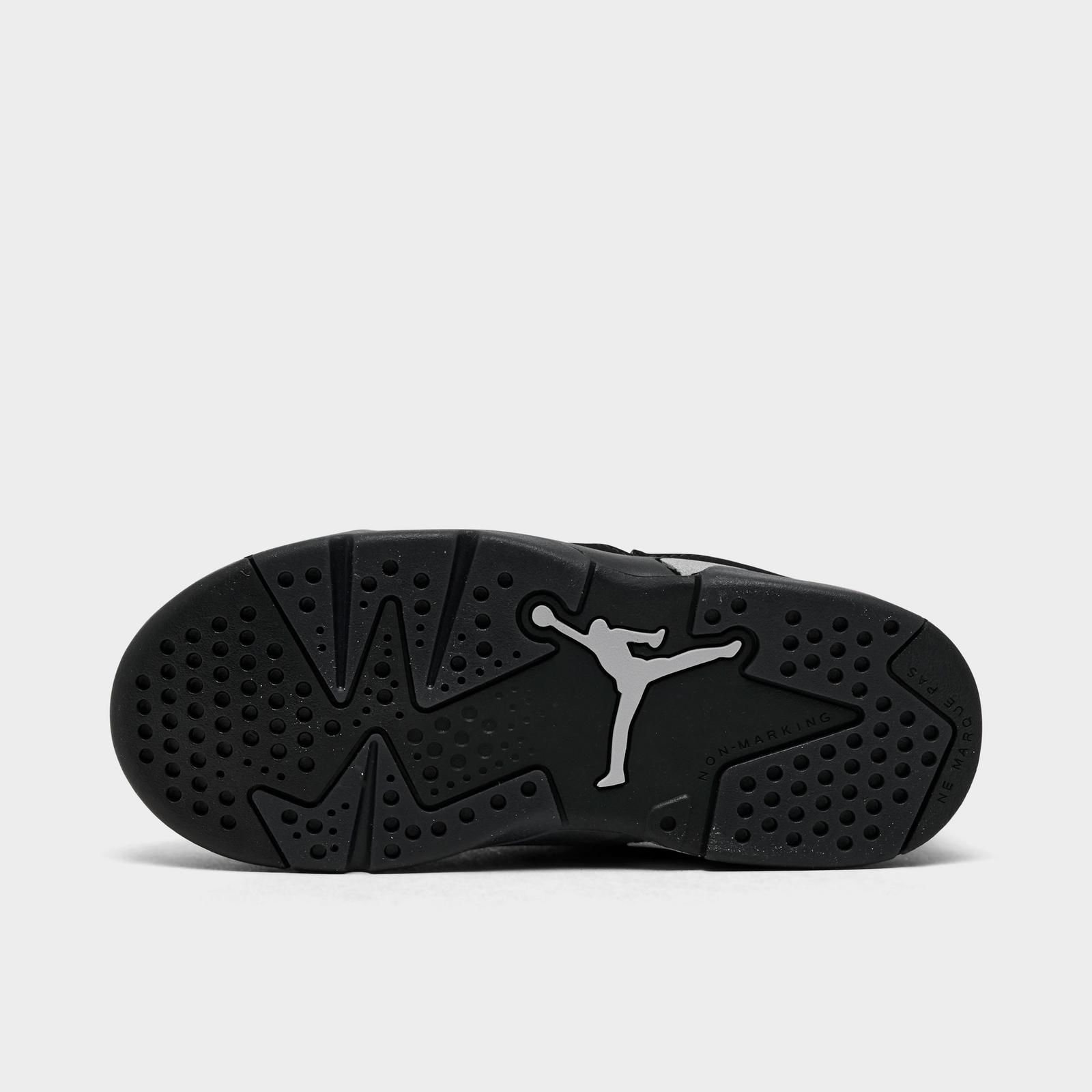 Kids' Toddler Air Jordan Retro 6 Basketball Shoes - Black/Reflect Silver/Black - view 6