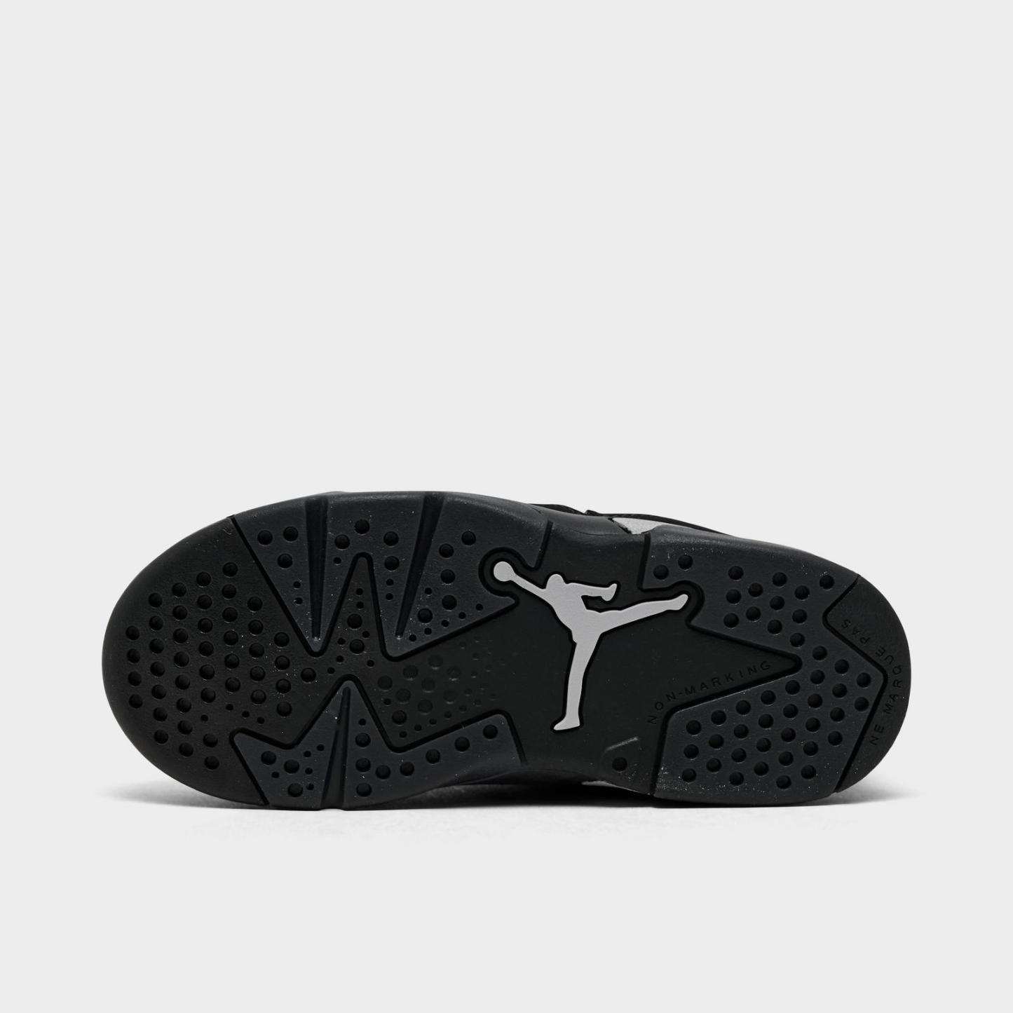 Kids' Toddler Air Jordan Retro 6 Basketball Shoes - Black/Reflect Silver/Black - view 6