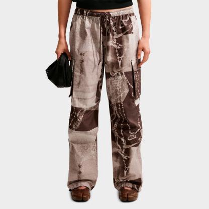 Women's Nithtke Sportswear Dysto Mid-Rise Oversized Cargo Pants - Dark Hazel