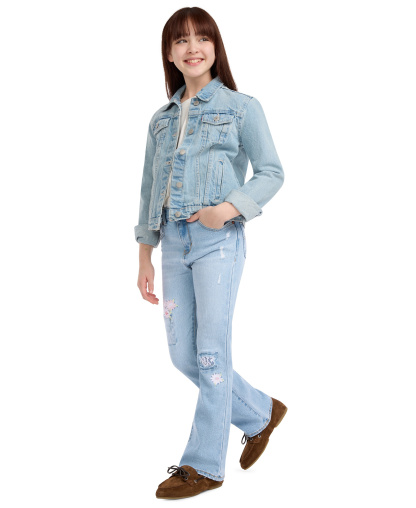 Levi's Girls' 7-16 Stitch Detail Flare Jeans - Marin Babe