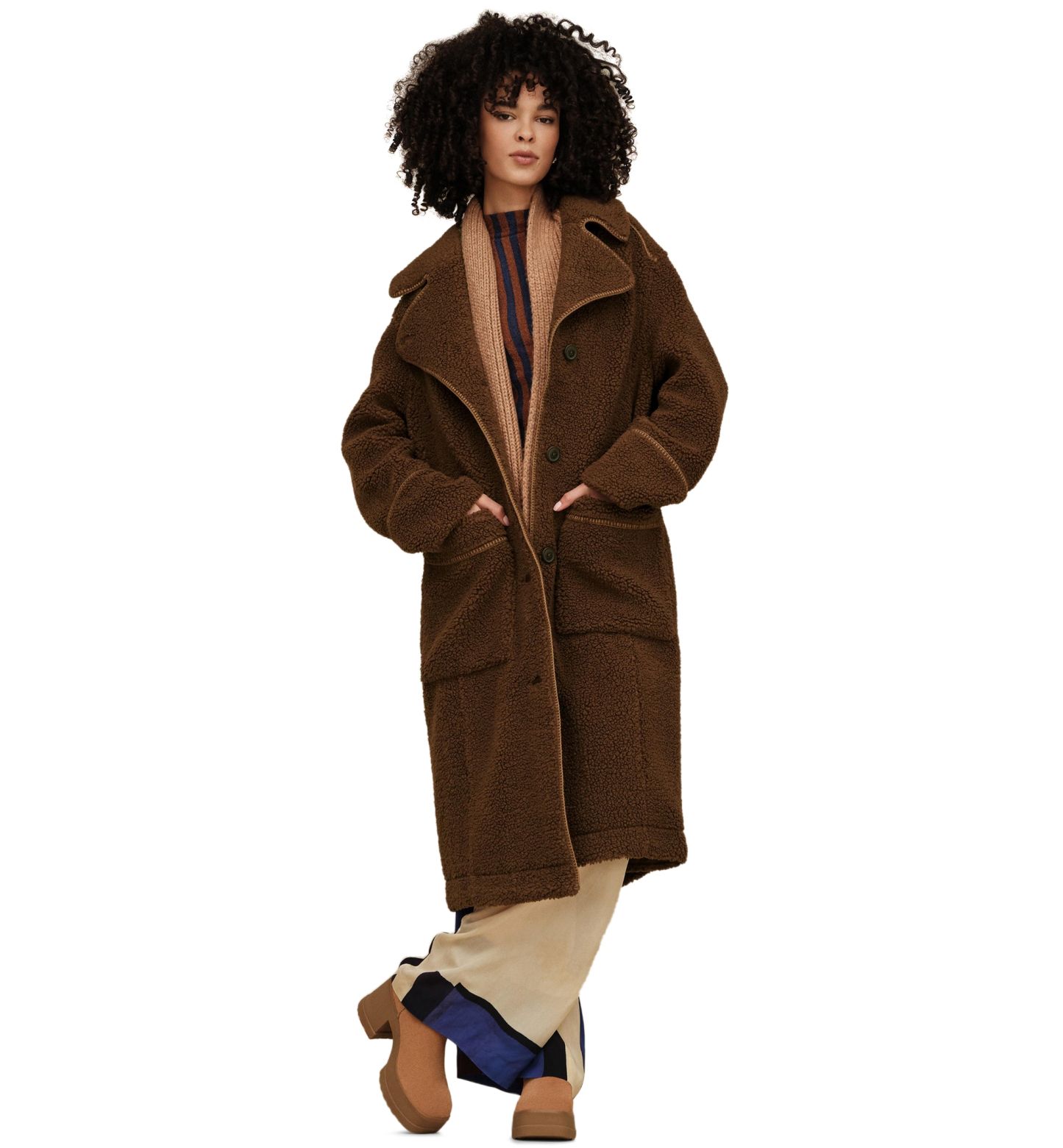 UGG Women's Sema Fluff Coat - Deep Nutmeg