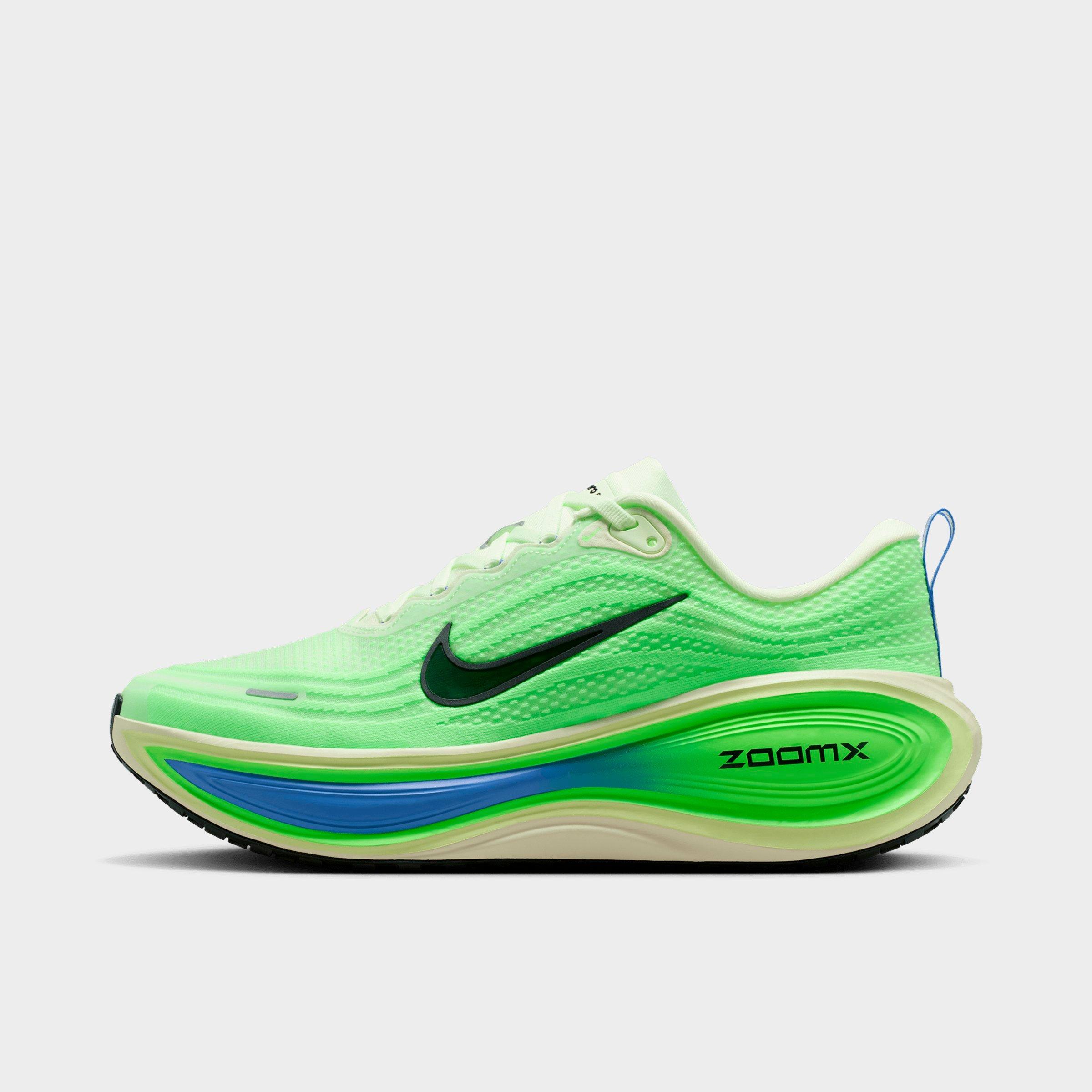 Men's Nithtke Vomero Plus Running Shoes - Part 2 - Volt Tint/Lime Blast/Sapphire/Black Spruce - Left shoe facing left. Outside of the shoe.