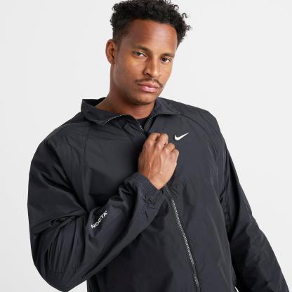 Men's Nike NOCTA Northstar Nylon Track Jacket - Black/Black/White