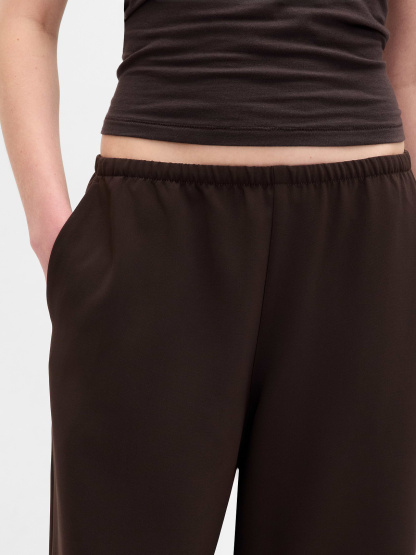Easy Wide-Leg Pants - Terra brown