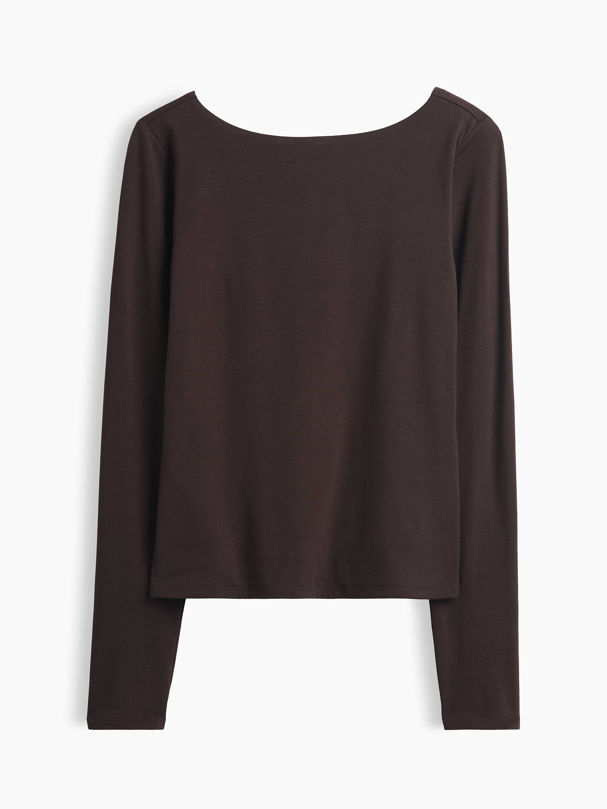CloseKnit Jersey Scoop-Back T-Shirt - Terra brown