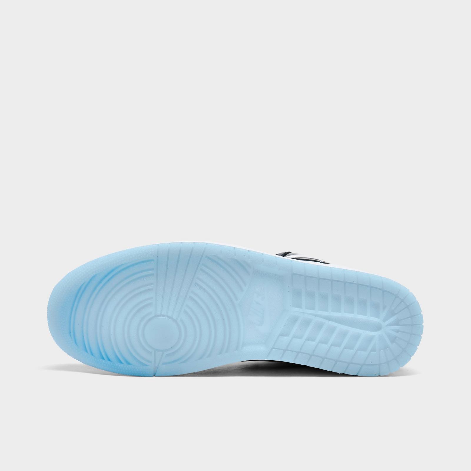 Men's Air Jordan Retro 1 Low Casual Shoes - White/Black - view 6