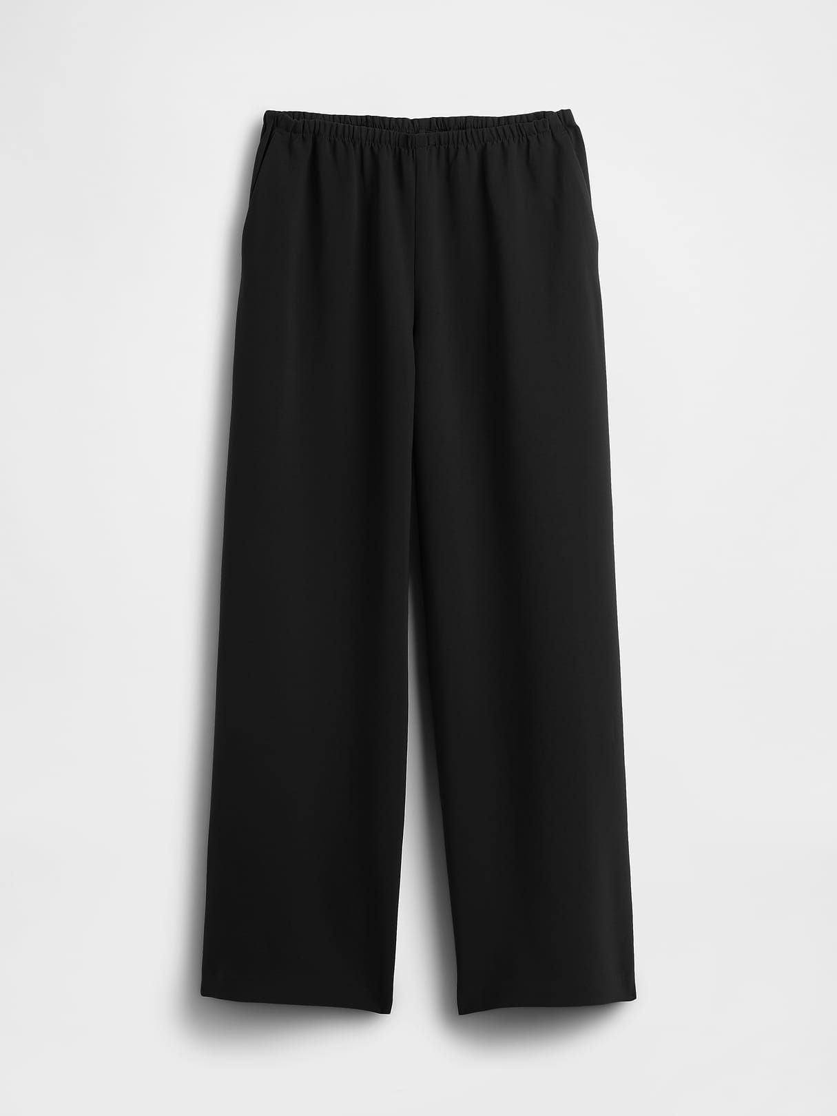 Easy Wide-Leg Pants - Black