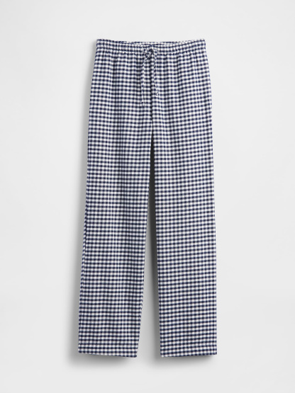 Adult Softest Flannel PJ Pants - Navy blue gingham