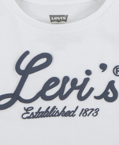 Levi's Big Girls Script Logo Graphic T-Shirt - Bright White