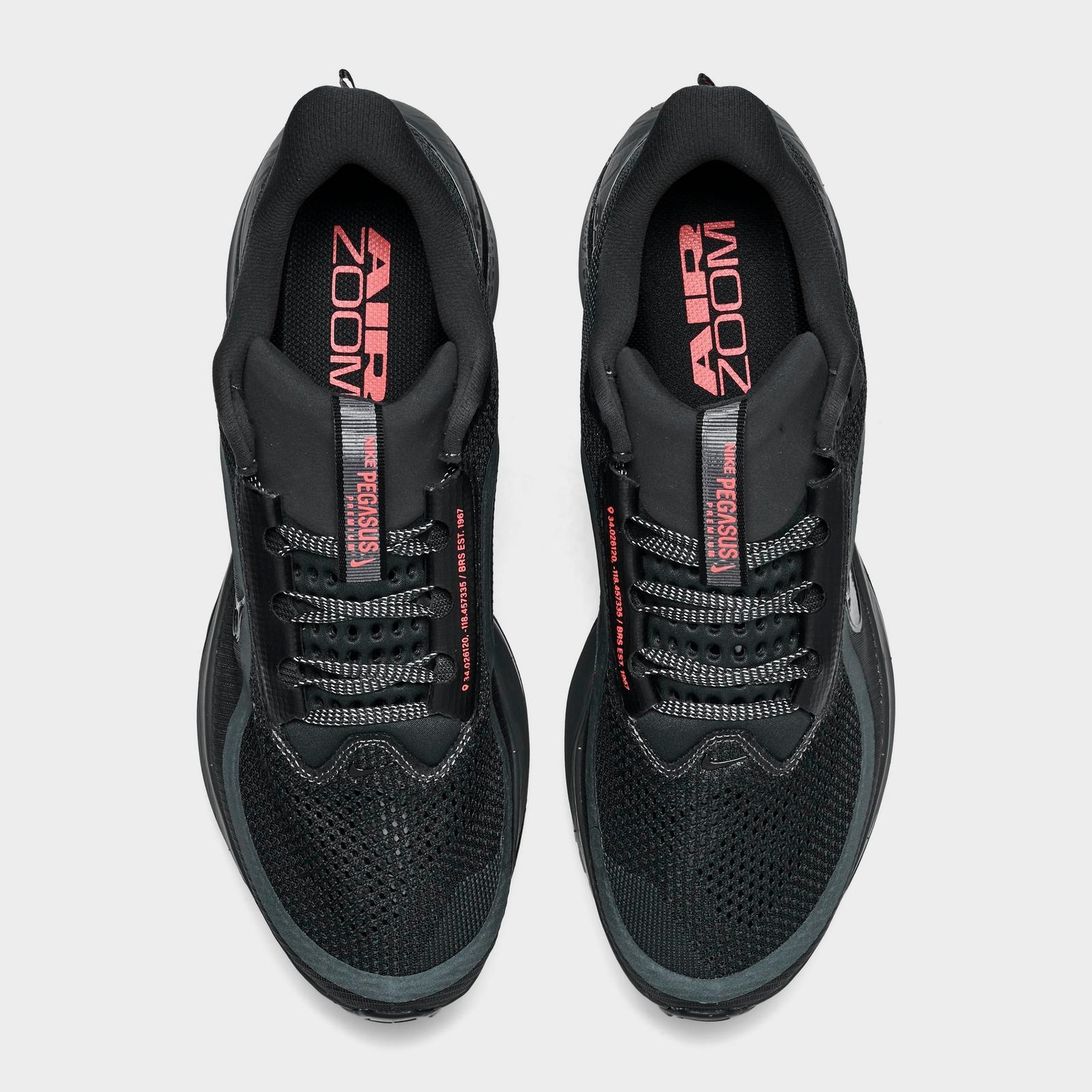 Men's Nike Pegasus Premium Running Shoes - Anthracite/Black/Bright Crimson/Smoke Grey
