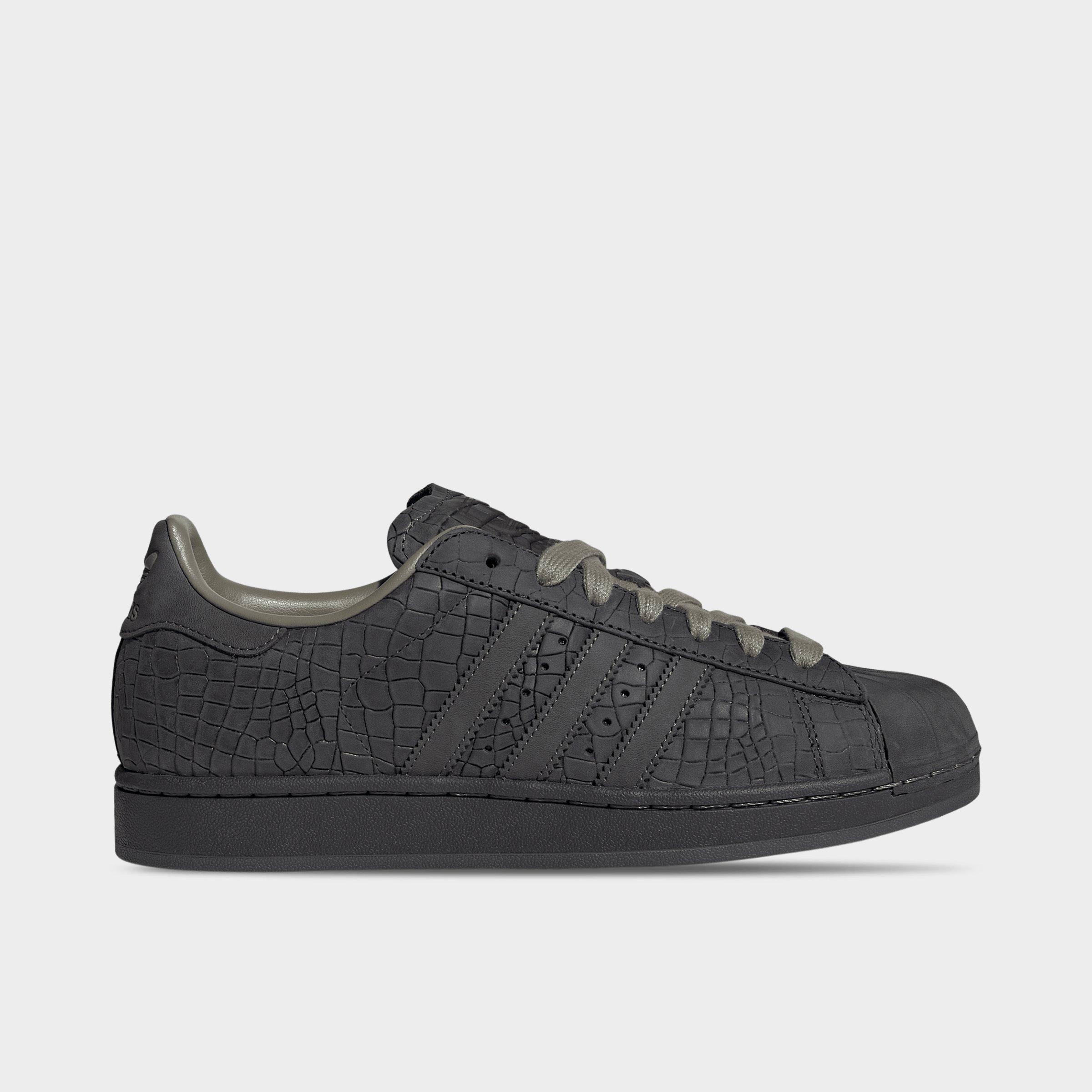 Men's adidas Originals Superstar II Casual Shoes - Part 1 - Utility Black/Grey/Clay - Left shoe facing left. Outside of the shoe.