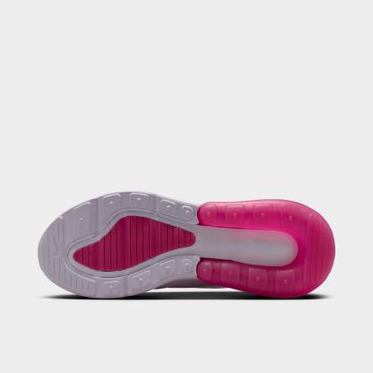 Big Kids' Nithtke Air Max 270 Casual Shoes - White/Black/Sweet Beet - Bottom view