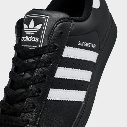 Men's adidas Originals Superstar II Casual Shoes - Black/White/Black - view 3