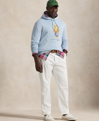 Polo Ralph Lauren Men's Big & Tall Bear Graphic Long-Sleeve Hoodie - Southport Blue/heritage Bear