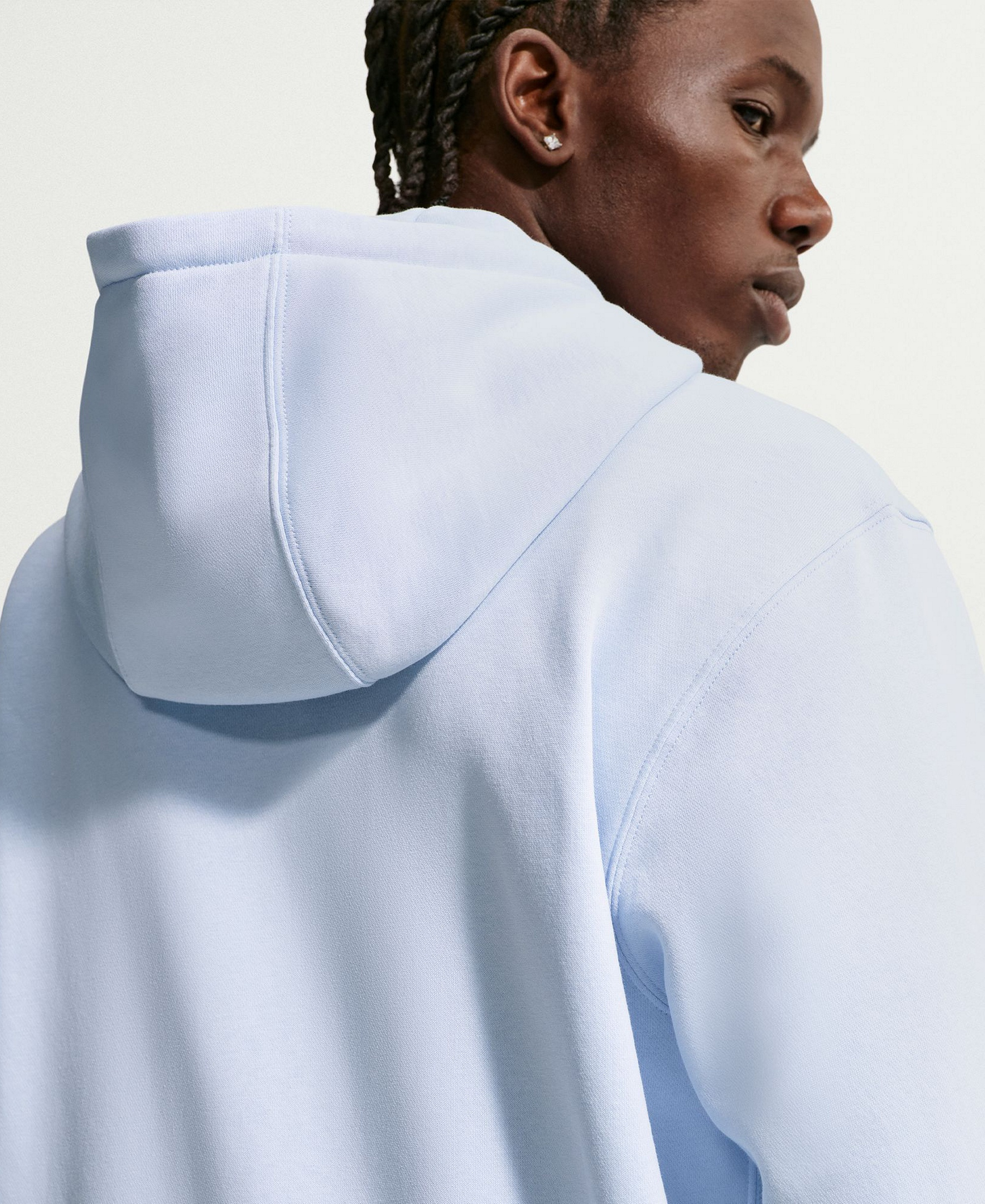 Nike Men's Full-Zip Fleece Regular-Fit Hoodie - Hydrogen Blue/White