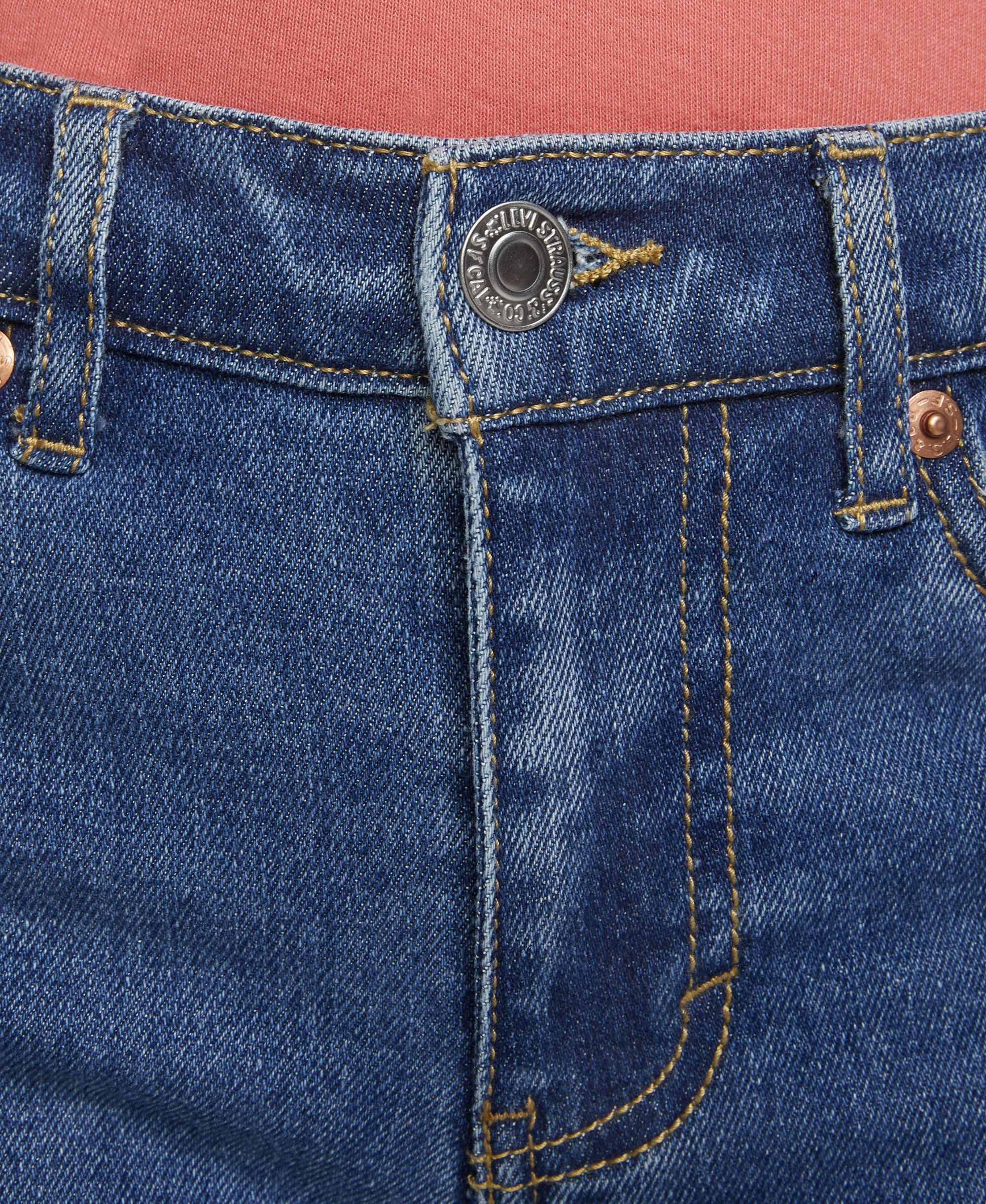 Levi's Girls' 7-16 Vintage-Like Mid-Rise Wide Leg Jeans - Dark Blue