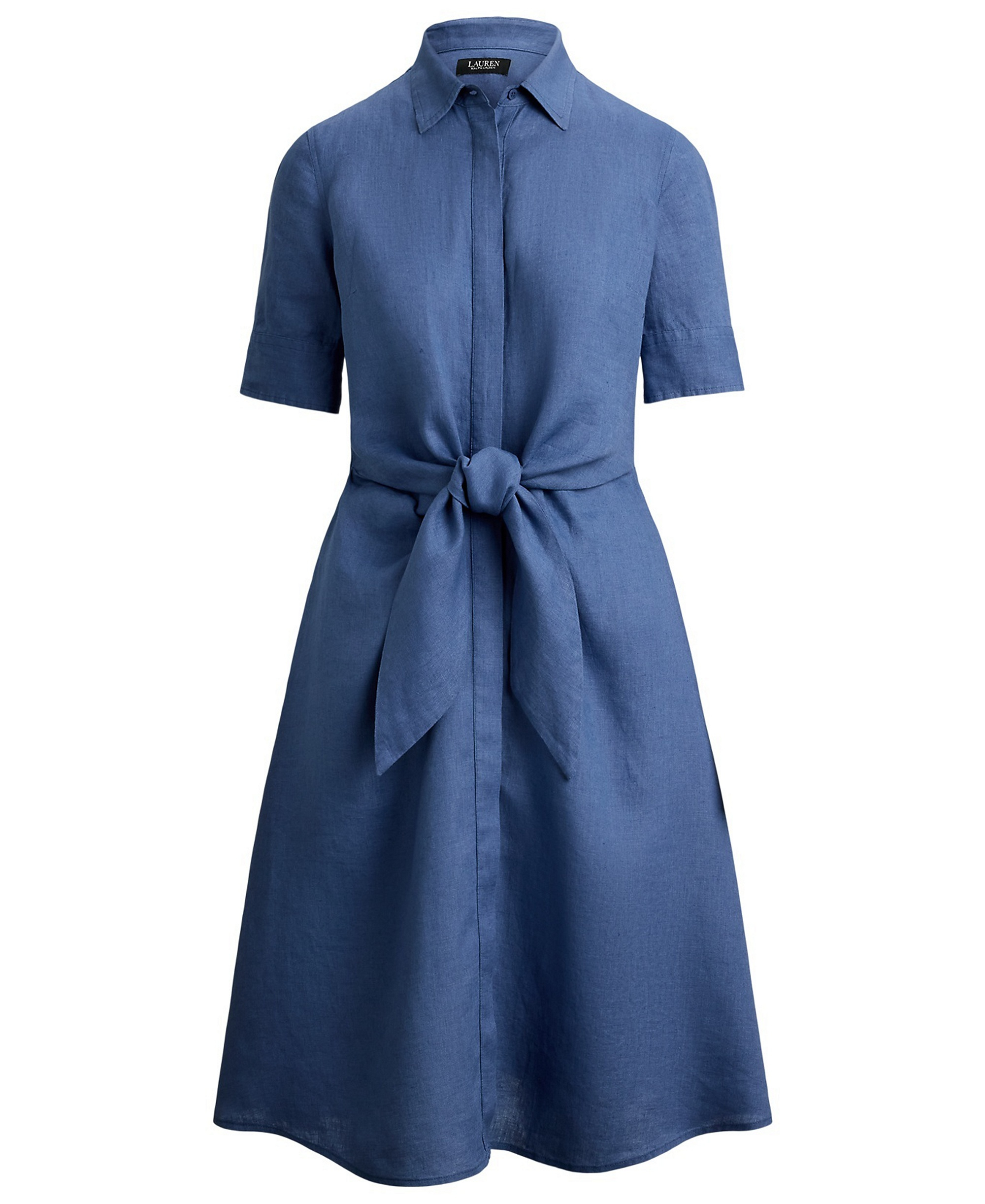 Lauren Ralph Lauren 100% Linen Shirt Dress - Carson Blue