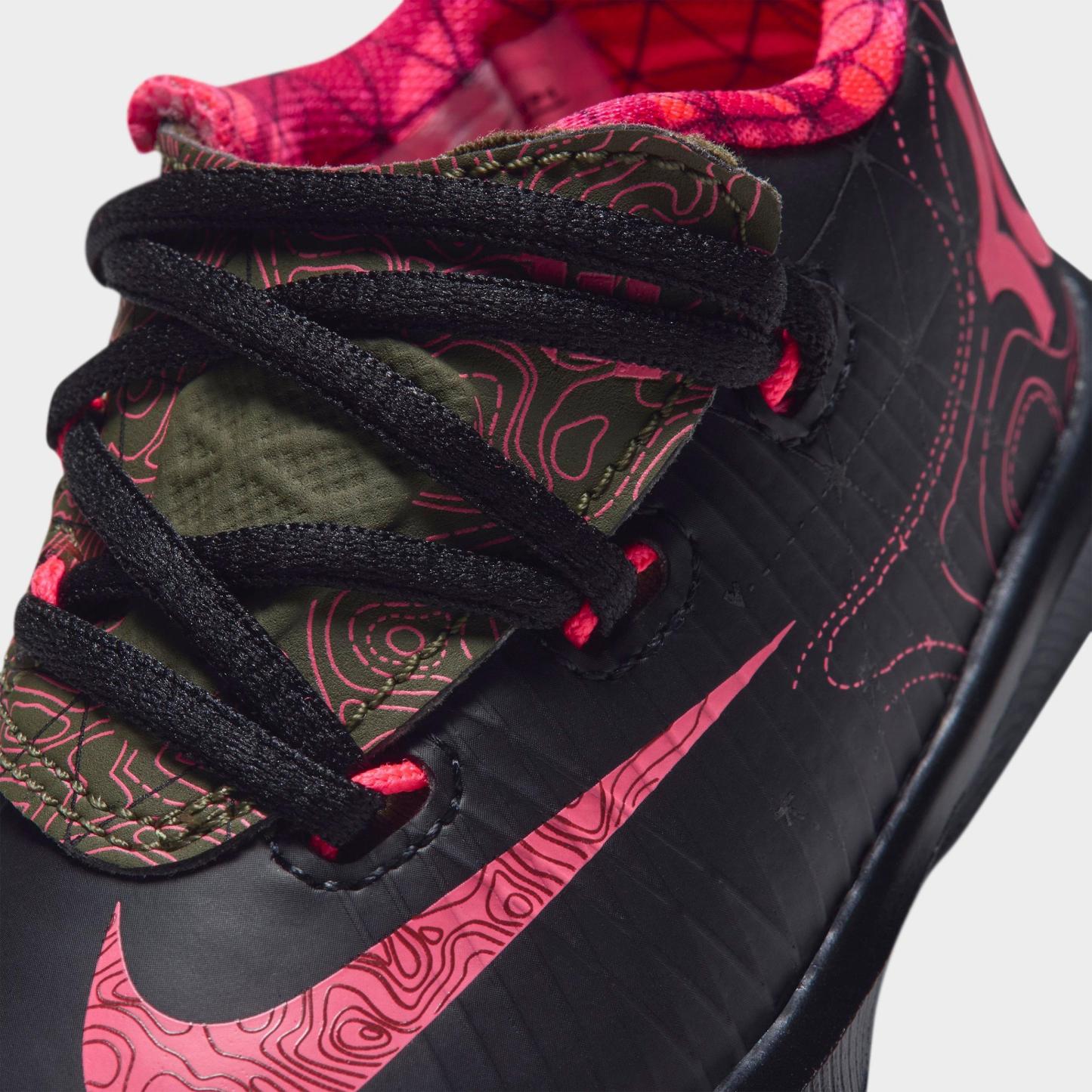 Kids' Toddler Nithtke KD 6 Basketball Shoes - Black/Atomic Red/Medium Olive/Noble Red - Detail shot