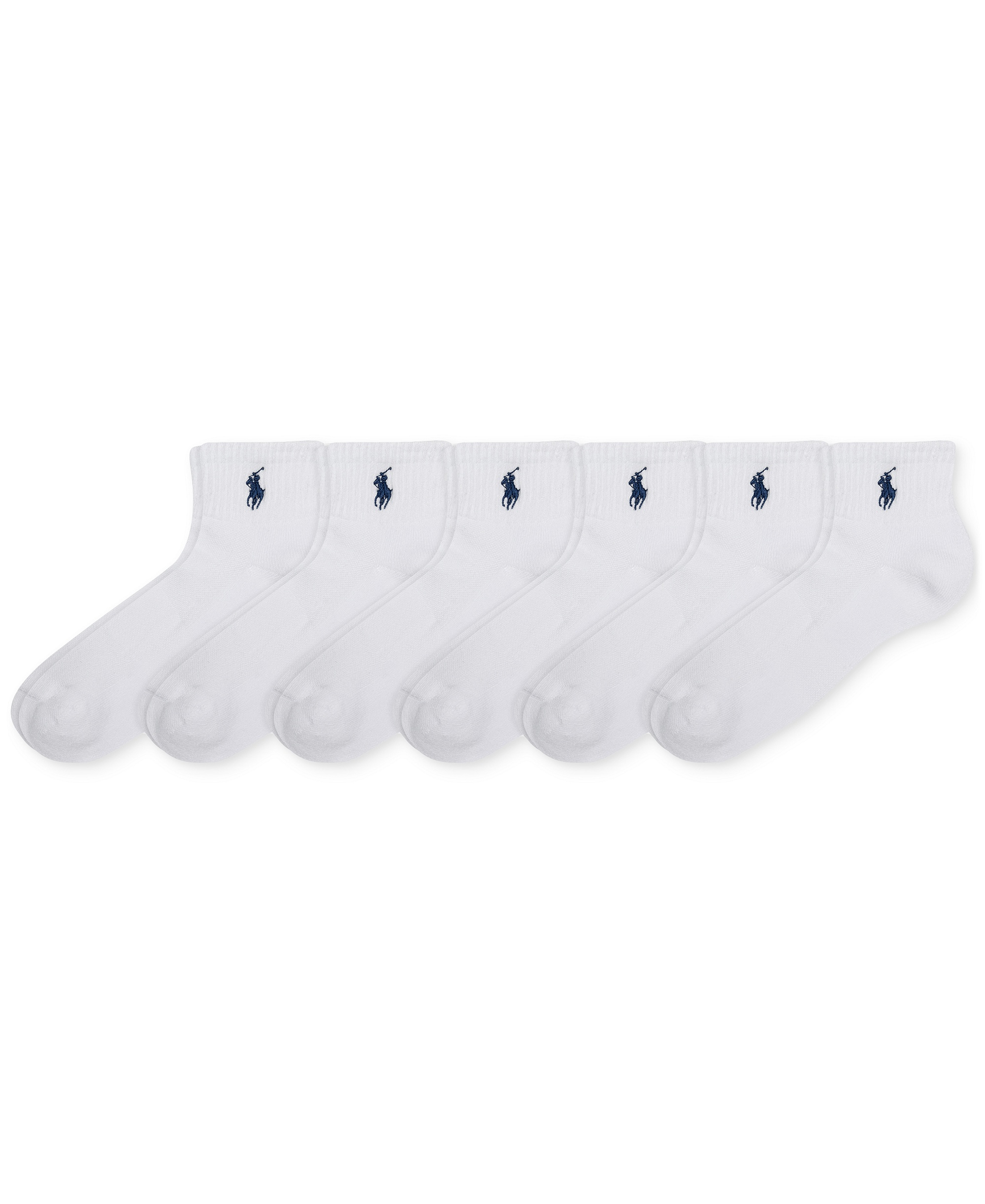 Polo Ralph Lauren Women's 6-Pk. Cushion Quarter Socks - White
