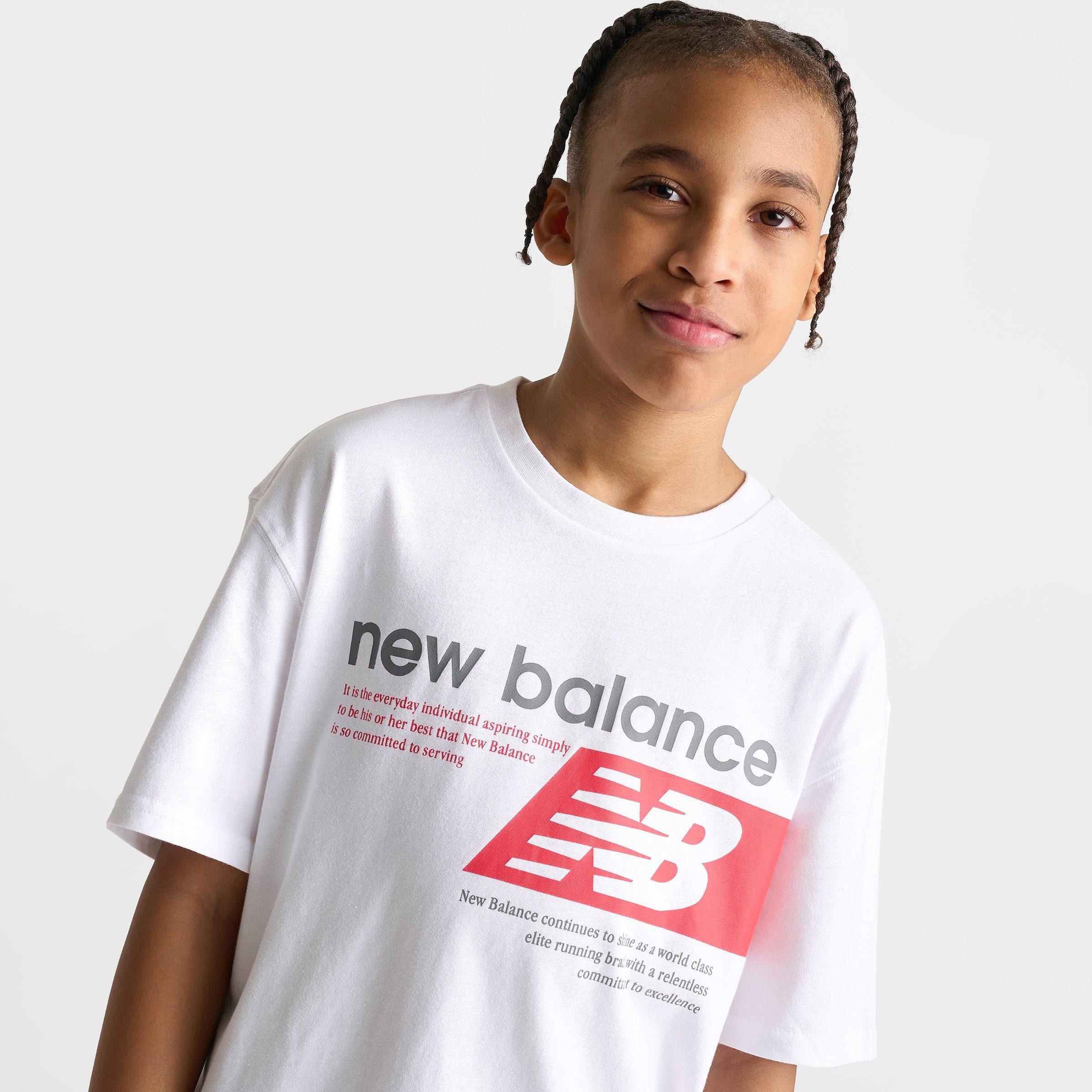 Big Kids' New Balance Players T-Shirt - Bright White - view 5