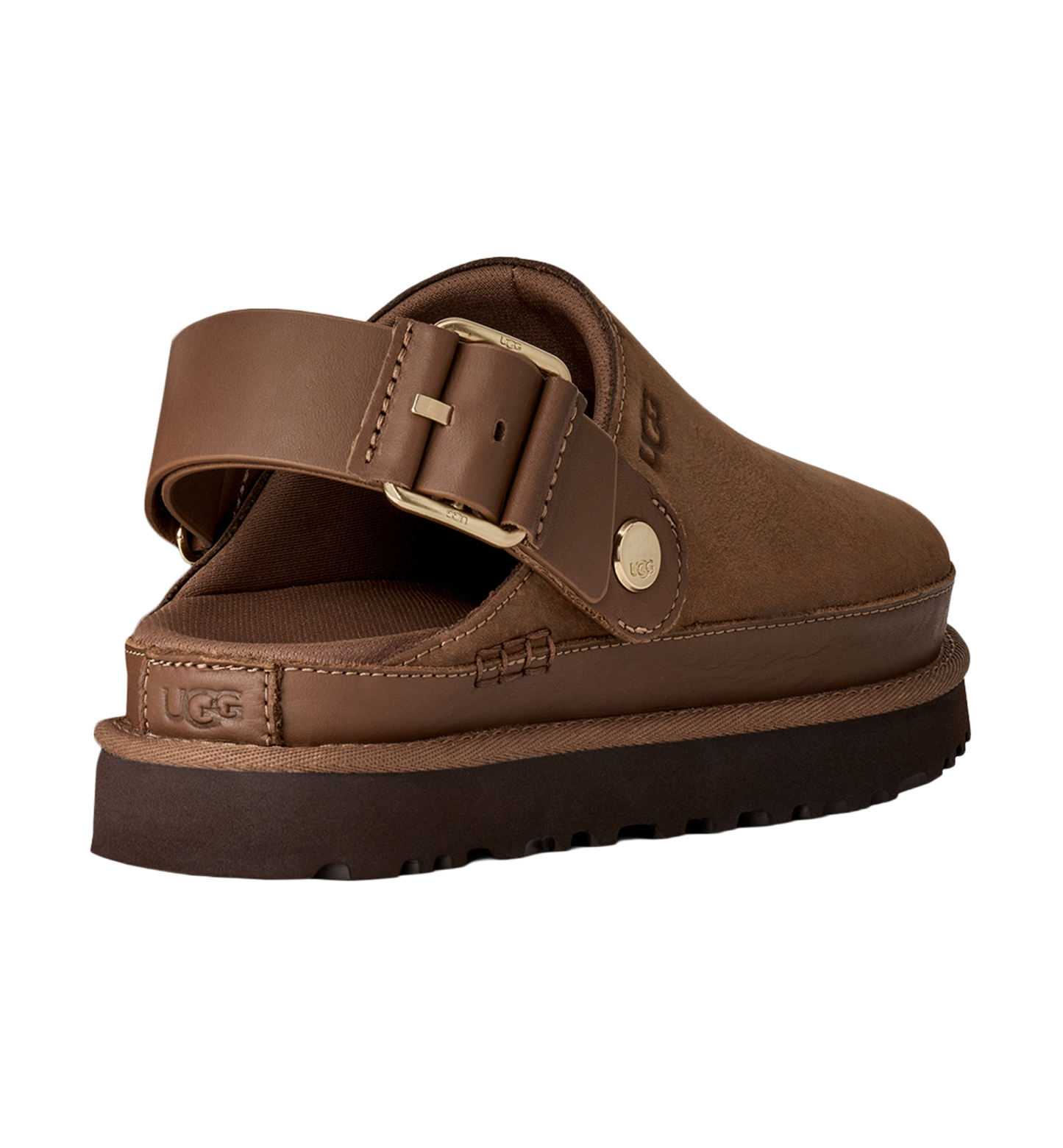 UGG® Women's Goldenstar Villa Round Toe Clogs - Dark Chestnut