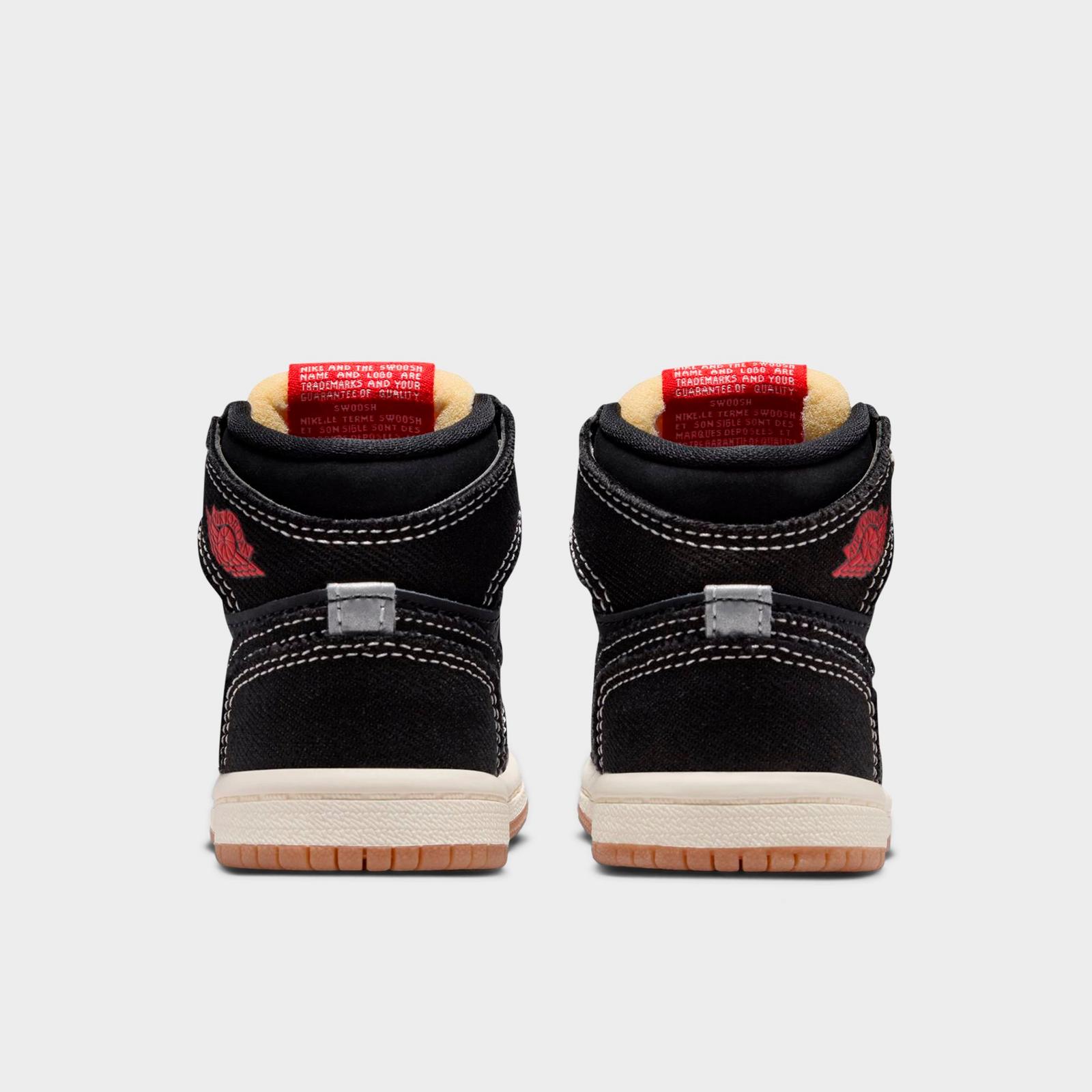 Kids' Toddler Air Jordan Retro 1 High OG Casual Shoes - Black/University Red/Sail/Gum Medium Brown - view 4