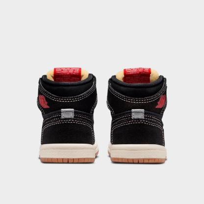 Kids' Toddler Air Jordan Retro 1 High OG Casual Shoes - Black/University Red/Sail/Gum Medium Brown - view 4