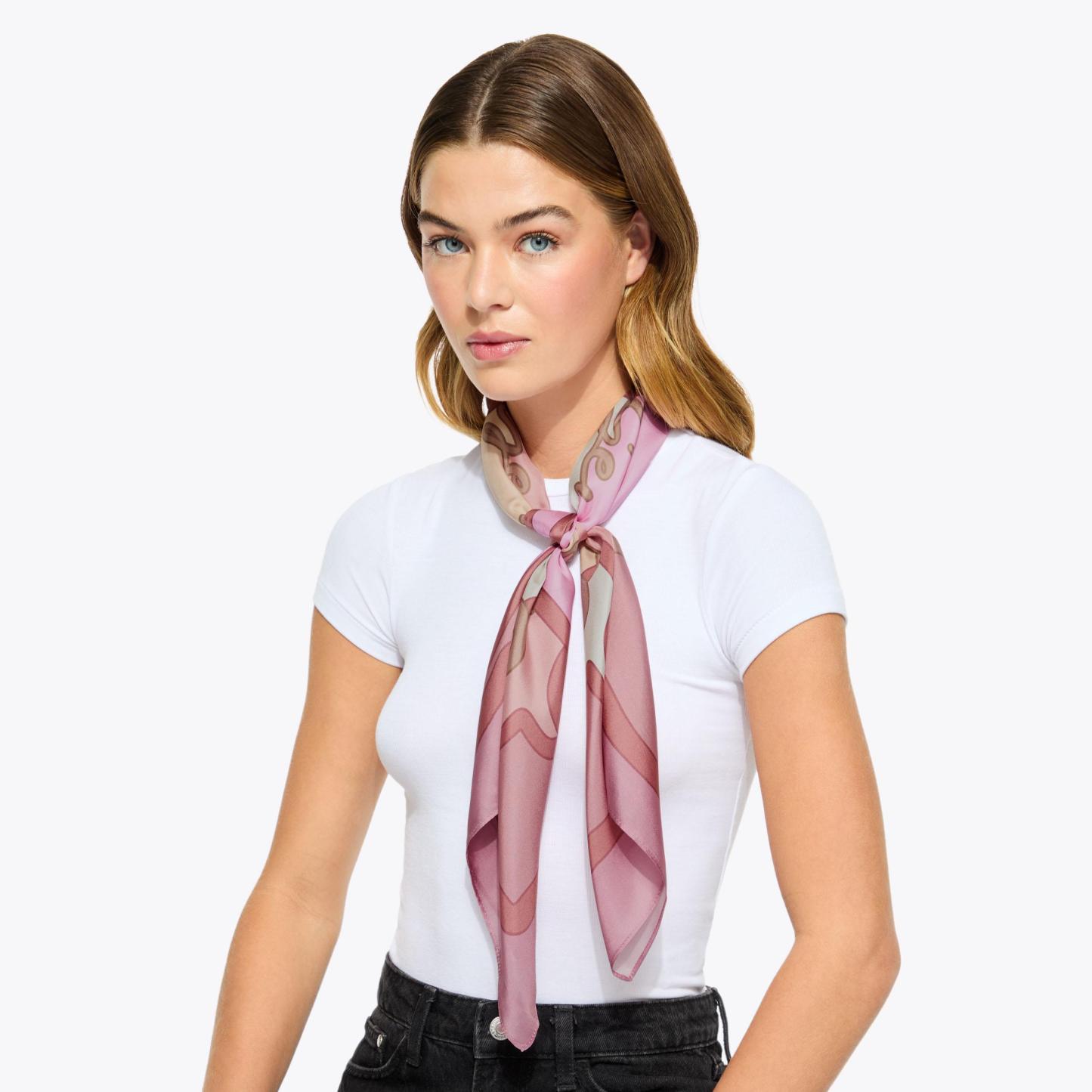 Kurt Geiger London Large Square Scarf - Beige - view 2
