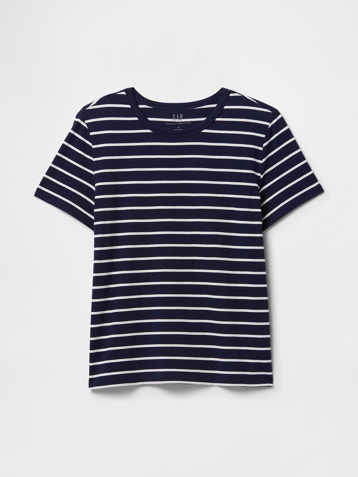 Organic Cotton VintageSoft T-Shirt - Navy blue stripe