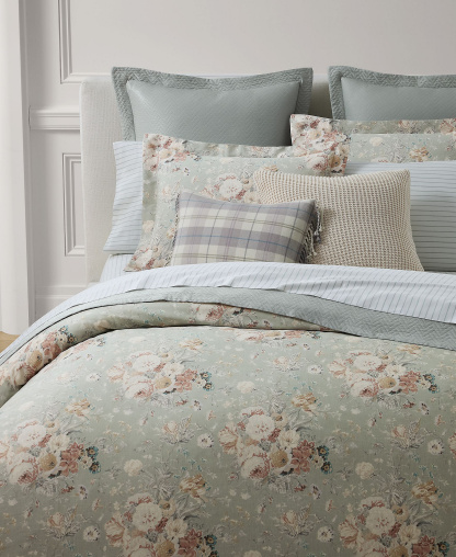 Lauren Ralph Lauren Gwynne Floral 3-Pc. Duvet Cover Set, Full/Queen - Sage