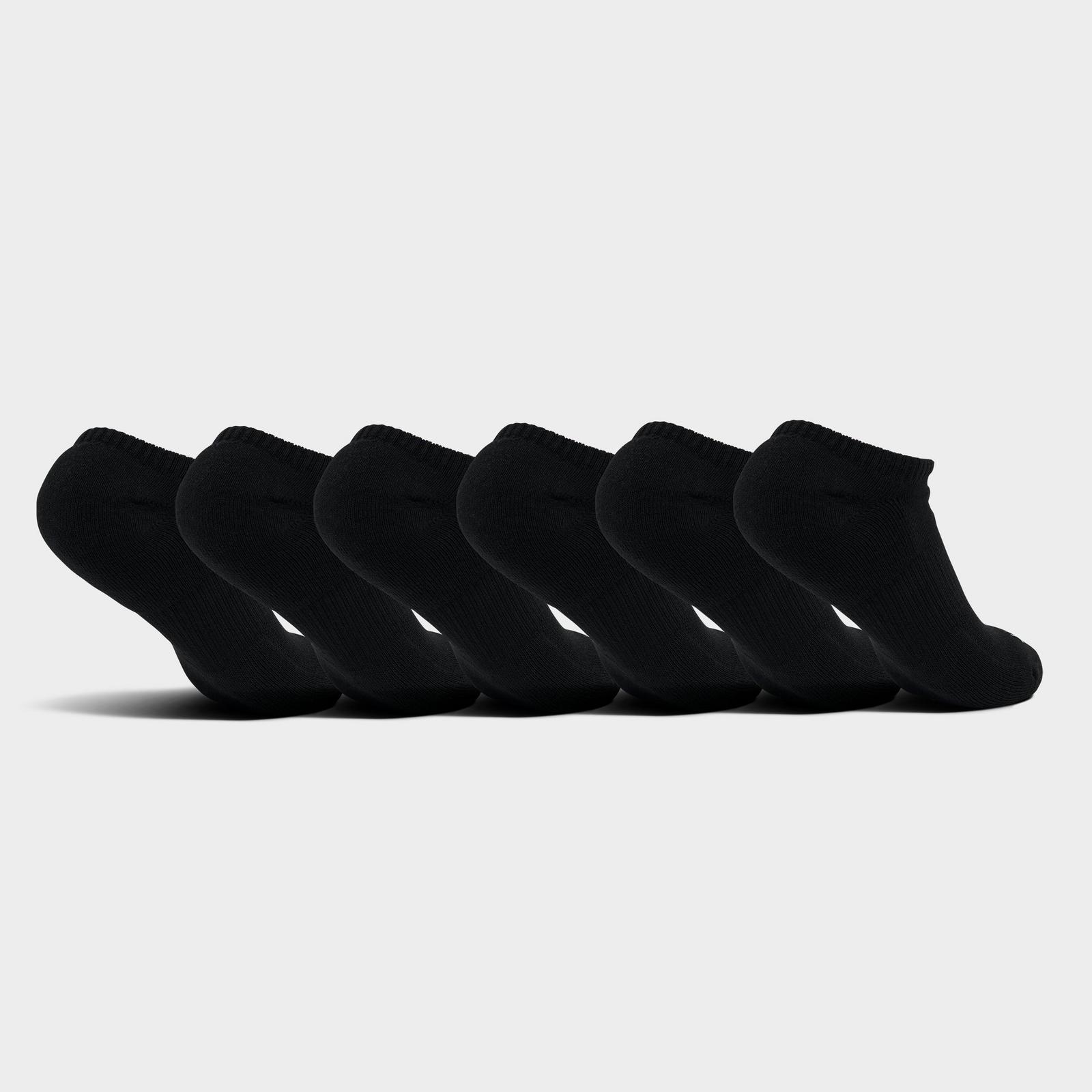 Nike Everyday Plus Cushioned No-Show Training Socks (6-Pack) - Black/White