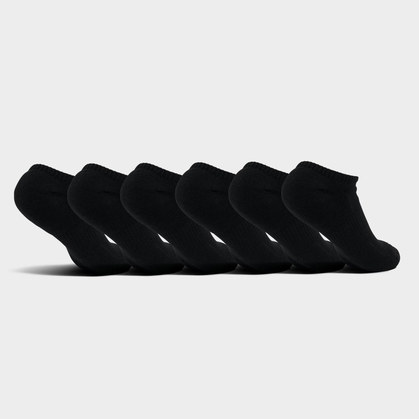 Nike Everyday Plus Cushioned No-Show Training Socks (6-Pack) - Black/White