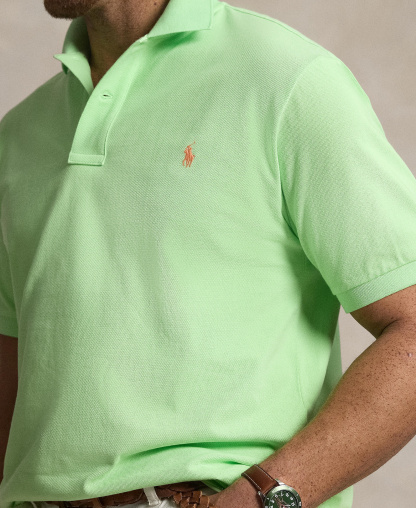 Polo Ralph Lauren Men's Big & Tall The Iconic Mesh Polo Shirt - Cruise Lime