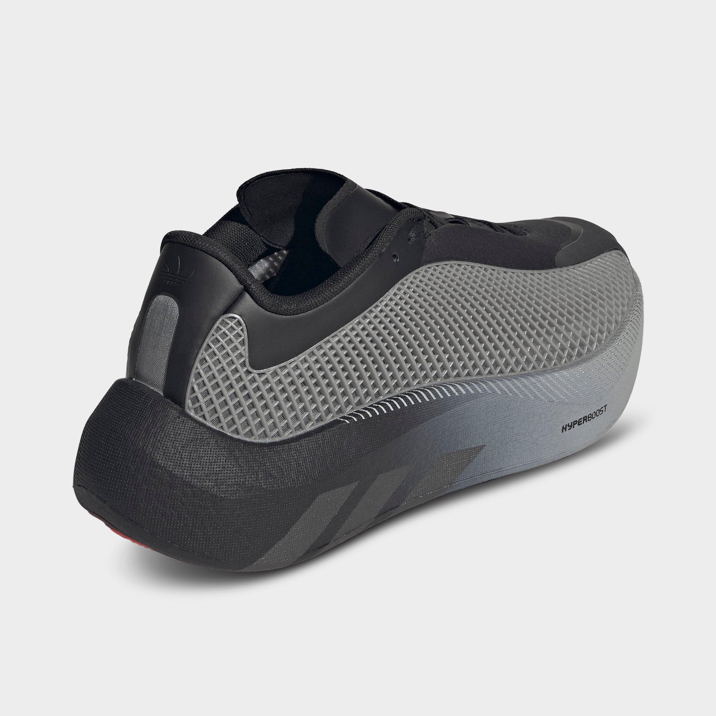 Men's adidas Originals HYPERBOOST EPHR Casual Shoes - Core Black/Solar Red/Silver Metallic - Back view