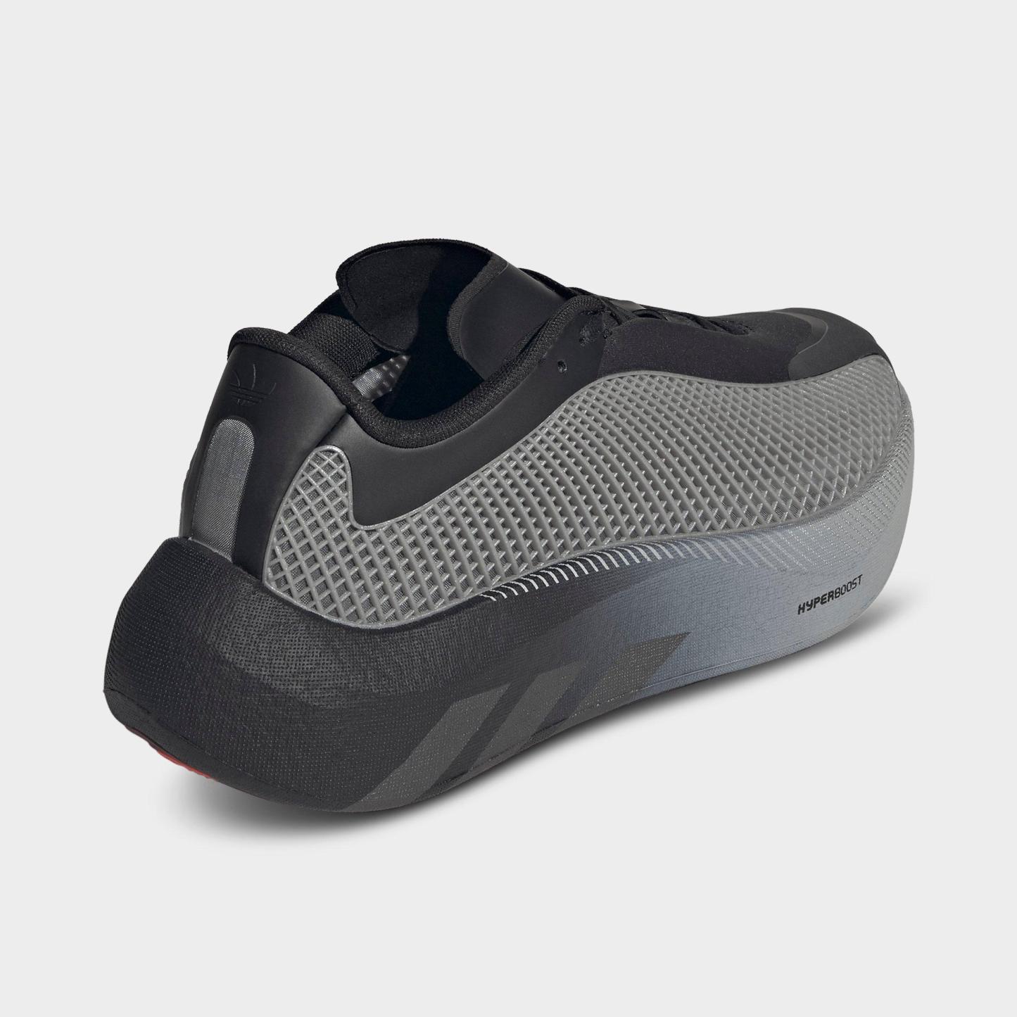 Men's adidas Originals HYPERBOOST EPHR Casual Shoes - Core Black/Solar Red/Silver Metallic - Back view