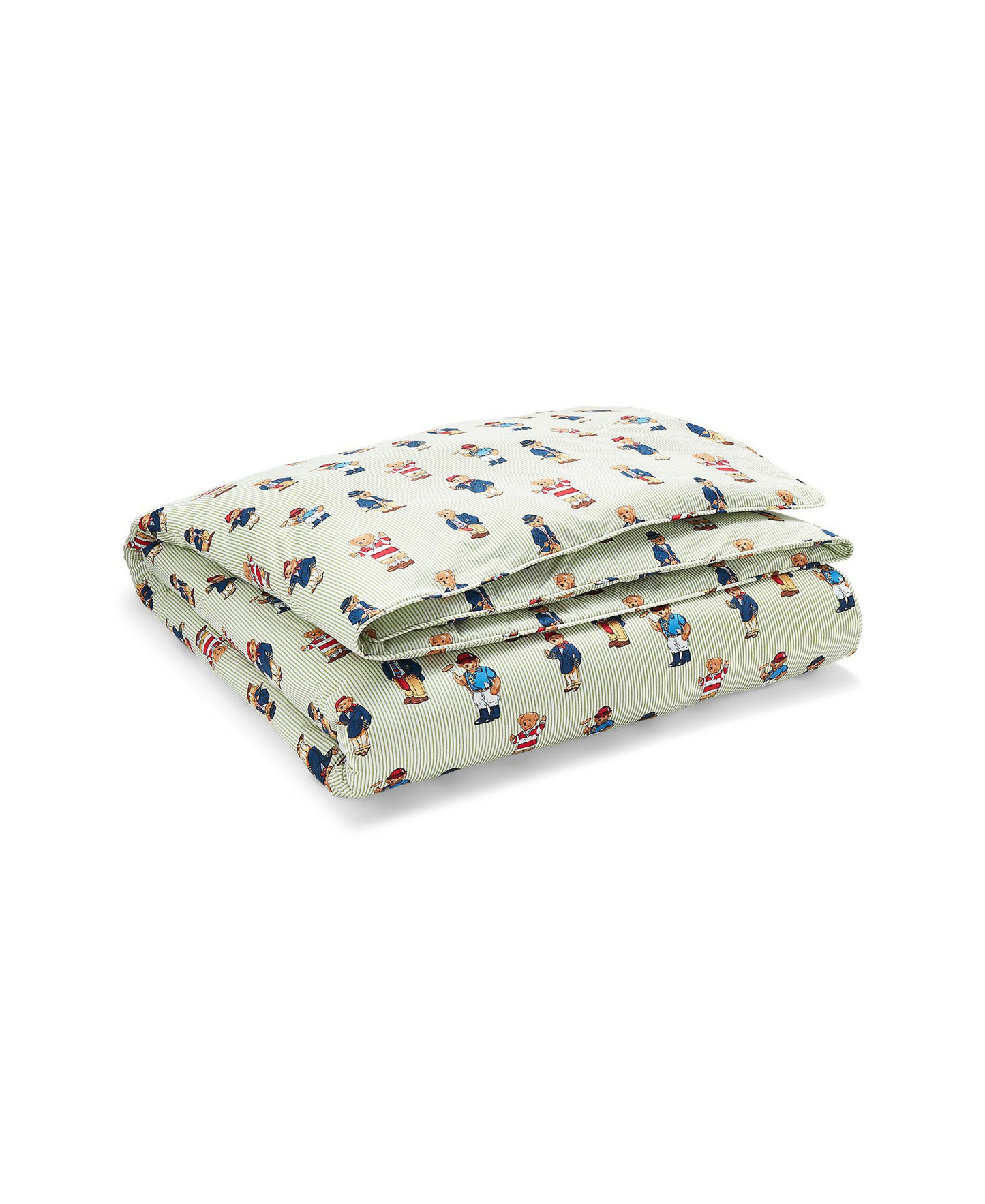 Polo Ralph Lauren Teddy Bear Stripe 2-Pc. Comforter Set, Twin - Green