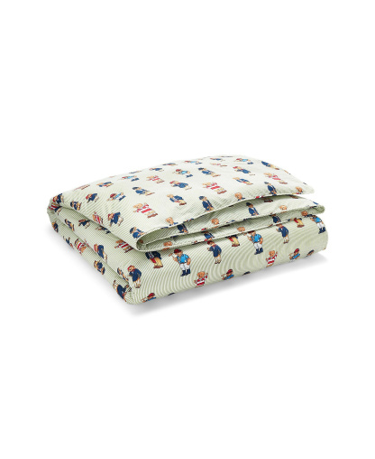 Polo Ralph Lauren Teddy Bear Stripe 2-Pc. Comforter Set, Twin - Green